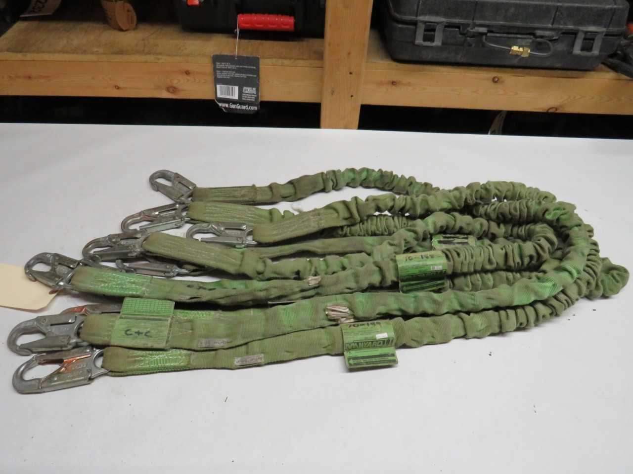LOT OF 5 ASSORTED MILLER DURAFLEX 216M SAFETY LANYARD - LIFTING EQUIPMENT