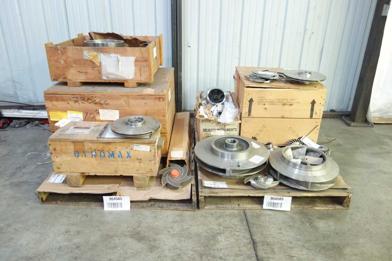 2 PALLETS OF STAINLESS STEEL PUMP PARTS - PUMPS