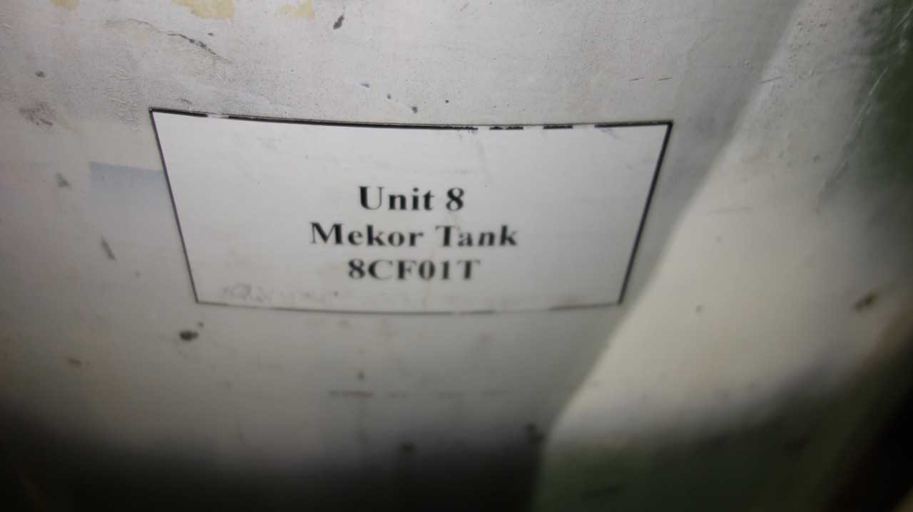 STEEL MEKOR TANK (DRAINED) - PROCESS EQUIPMENT