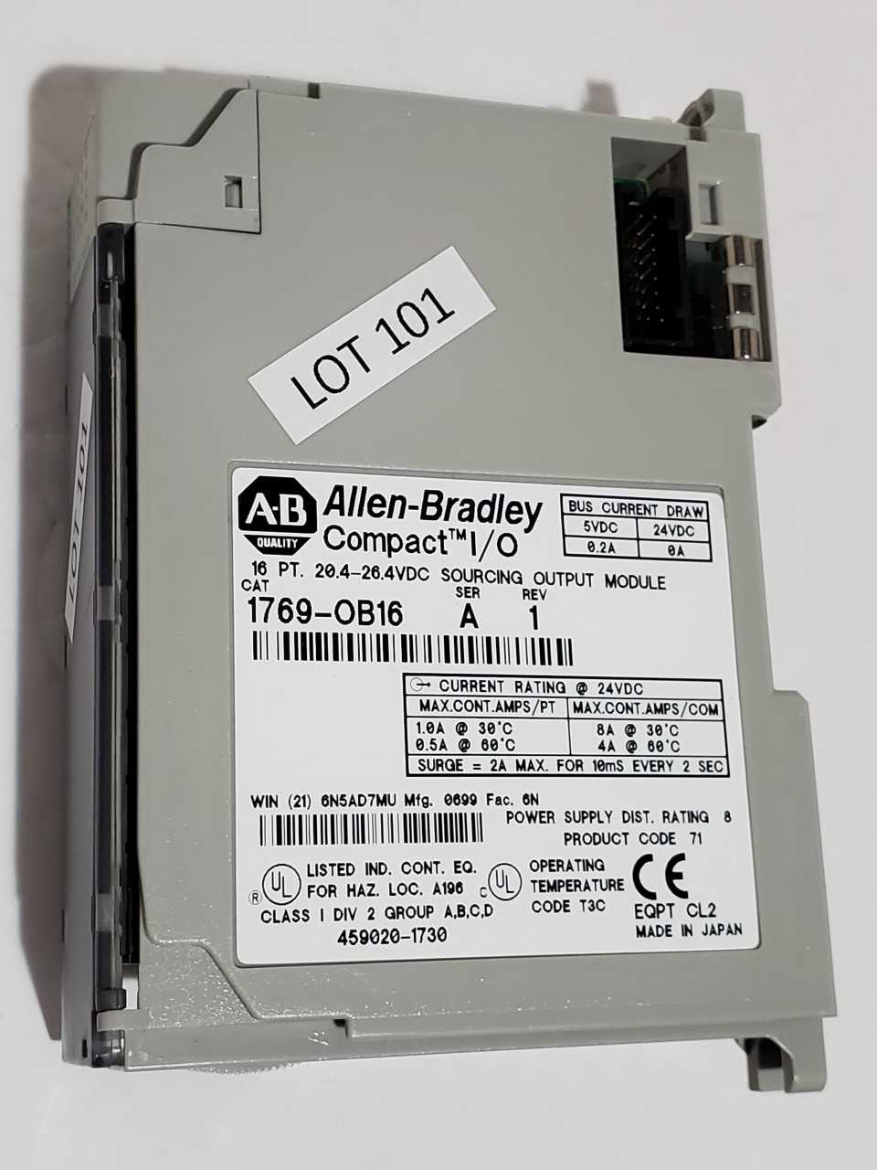 Allen Bradley Compact I/O 1769-OB16 - AUTOMATION & CONTROLS