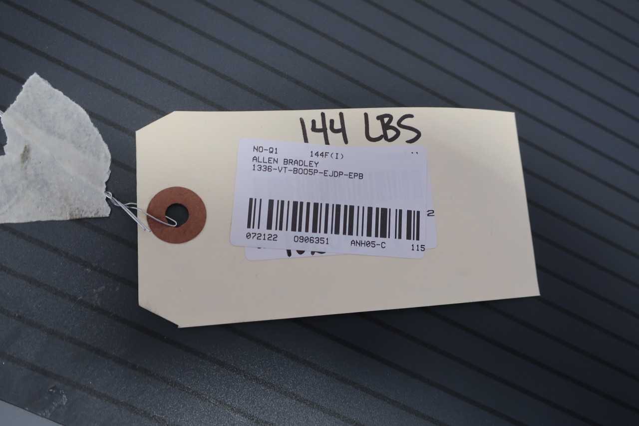 ALLEN BRADLEY 1336-VT-BOO5P-EJDP-EPB VARIABLE TORQUE AC VFD DRIVE - MOTOR DRIVES