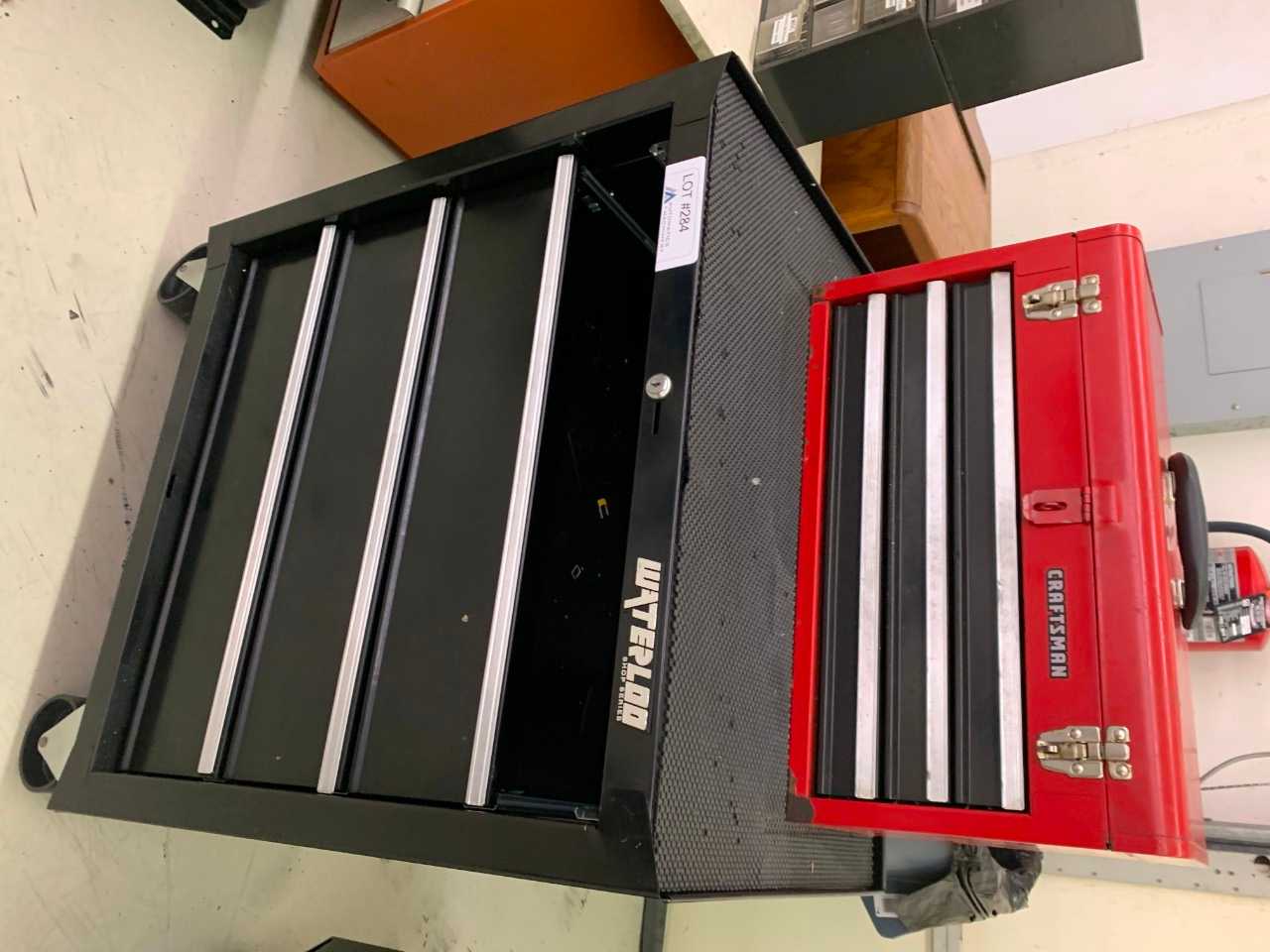 Waterloo Rolling Tool Chest W/ Craftsman Box ( No Contents ) - TOOL STORAGE