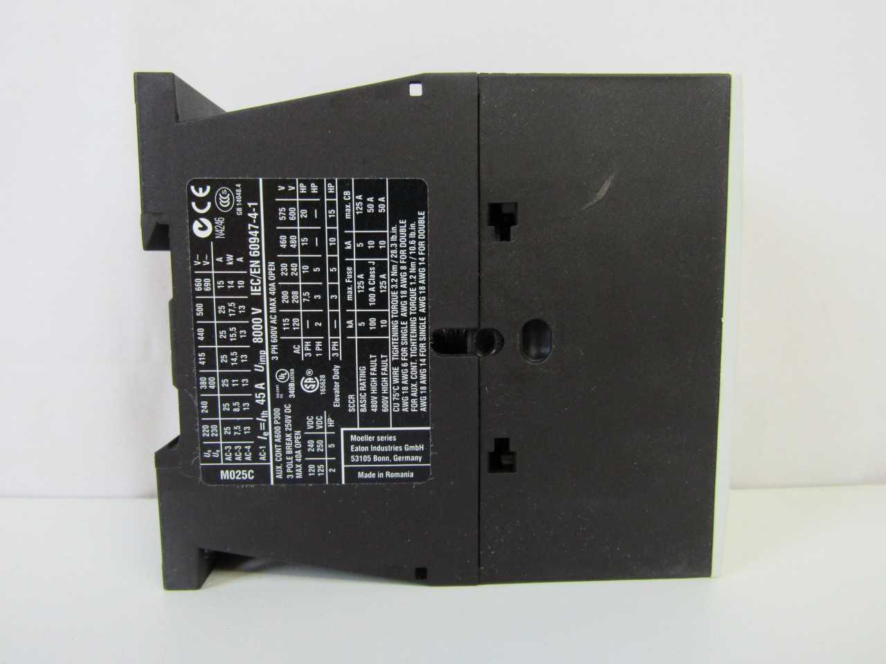 Quantity of 1x XTCE025C01E Contactors - CONTACTORS