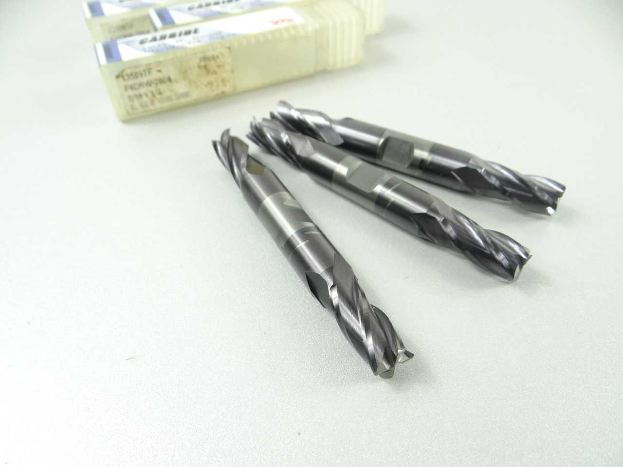 Lot of 3 NEW YG Solid Carbide 4 Flute Double End Mills - MACHINING ACCESSORIES & TOOLING