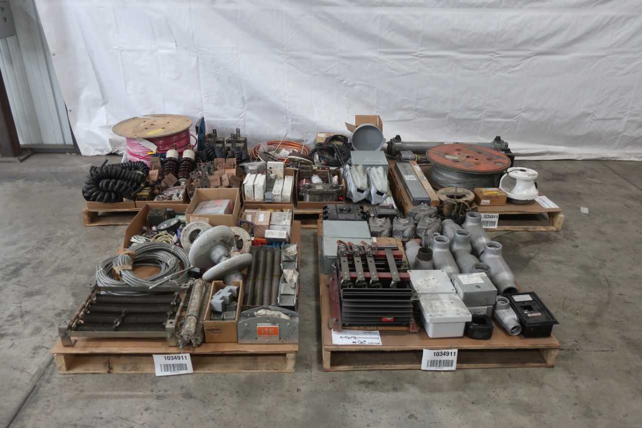 5 PALLETS OF ASSORTED ELECTRICAL, CONDUIT, AND INSULATED WIRE - ELECTRICAL COMPONENTS