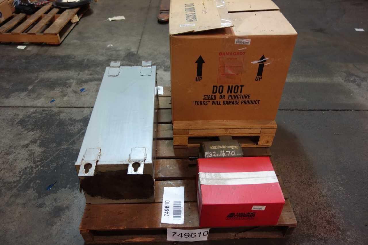 1 PALLET OF ASSORTED AC MOTORS, TRANSFORMERS- LELAND FARADAY, CUTLER HAMMER, JACKSON - CONTROL TRANSFORMERS