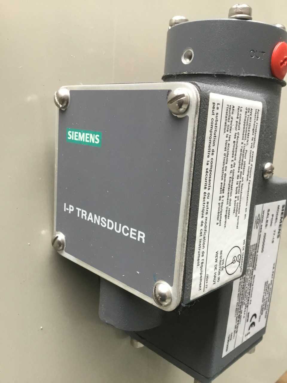 NEW Siemens I-P Transducer - INSTRUMENTATION