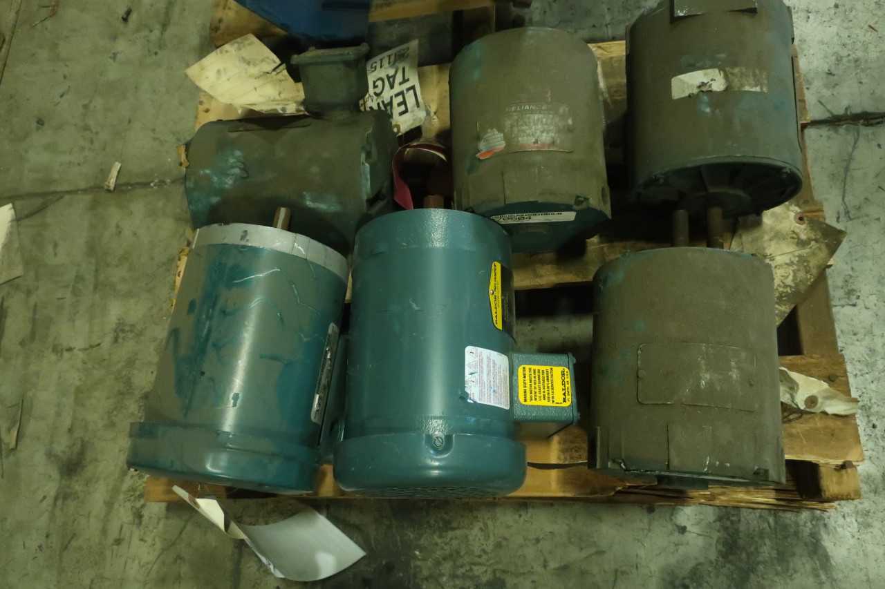 LOT OF ASSORTED MOTORS 1/2HP-2HP RELIANCE BALDOR - ELECTRIC MOTORS
