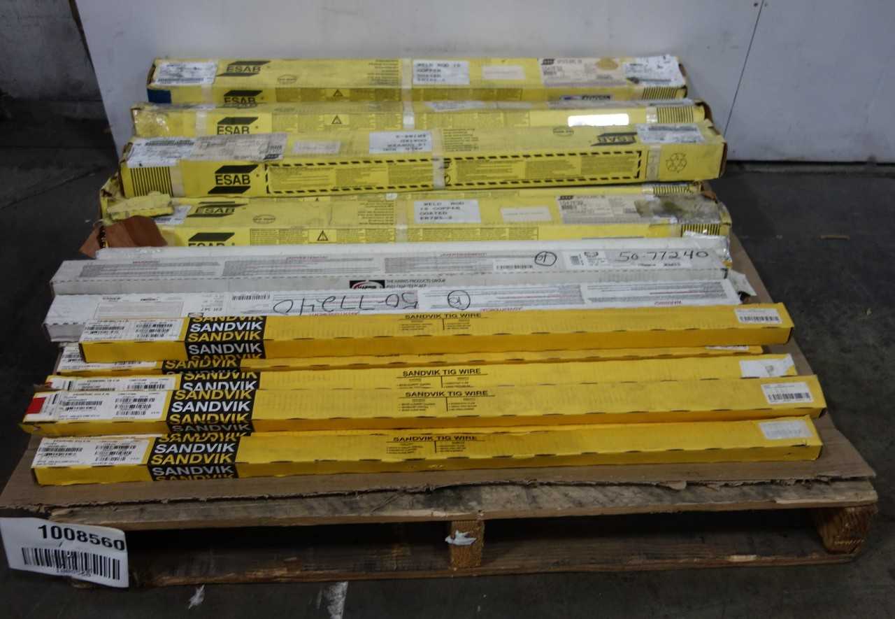 PALLET OF ASSORTED WELDING ELECTRODES - WELDING EQUIPMENT