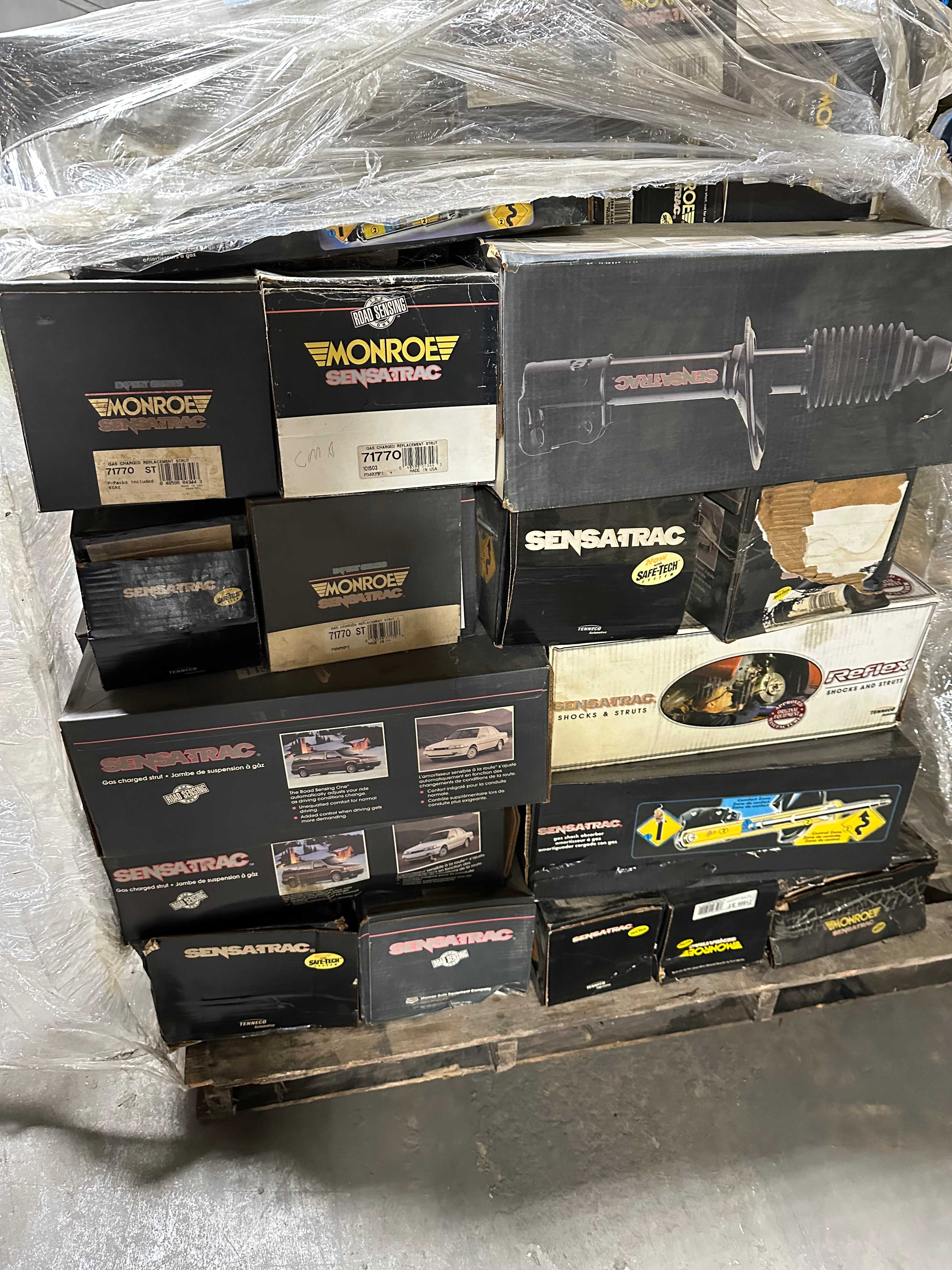 Pallet of Monroe and Tennaco Automotive Shocks - QTY 35 - INDUSTRIAL PARTS