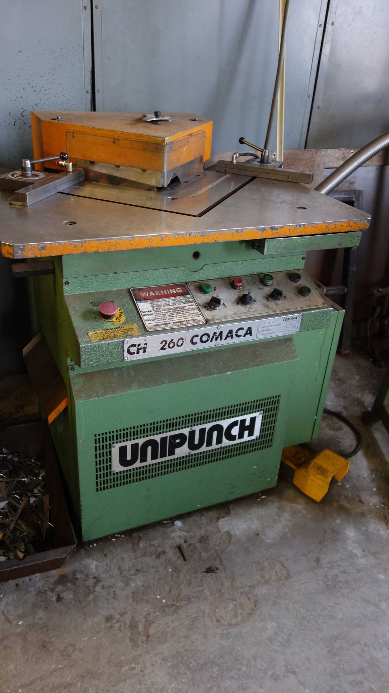 COMACA CH260 UNIPUNCH HYDRAULIC CORNER NOTCHING MACHINE - NOTCHING MACHINES
