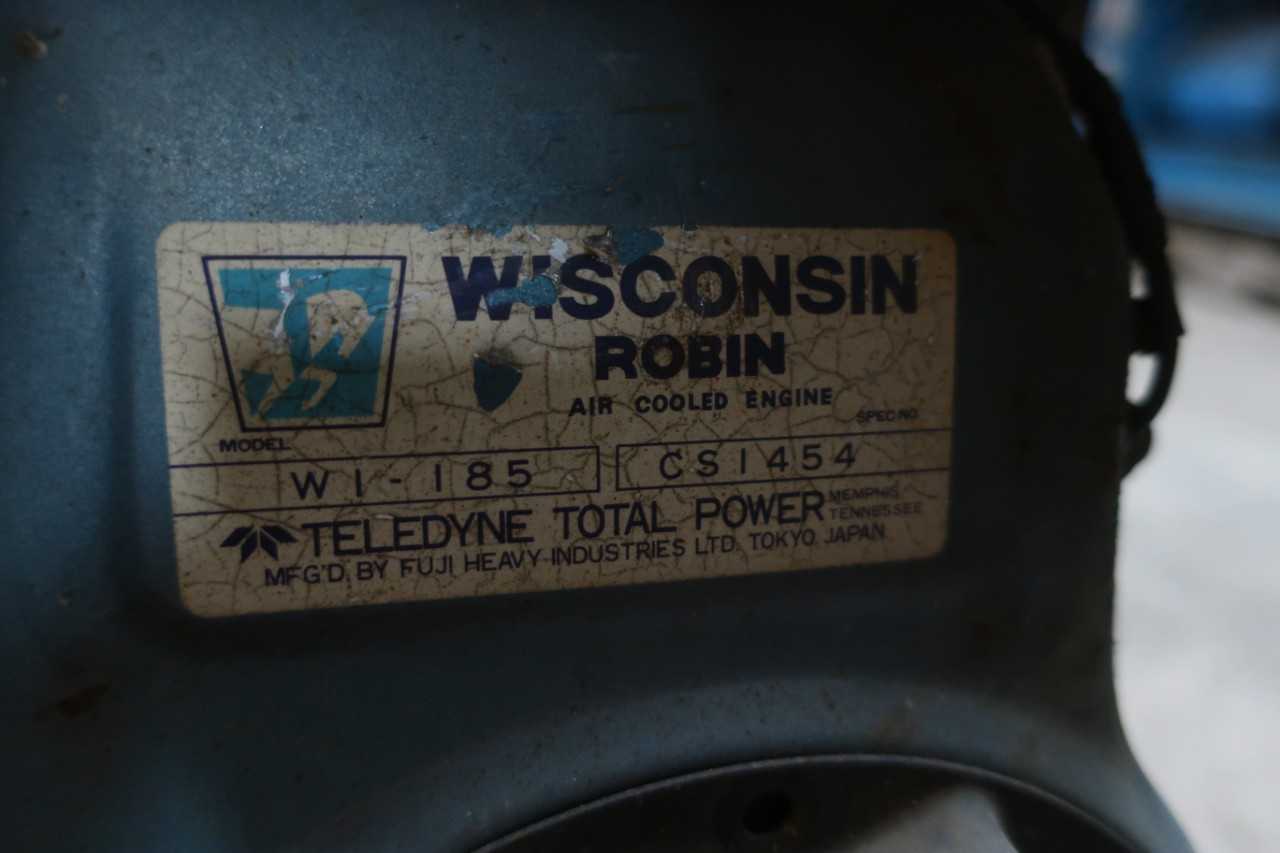 FUJI TELEDYNE WISCONSIN ROBIN W1-185 GAS POWERED WALK BEHIND BLOWER - MISCELLANEOUS