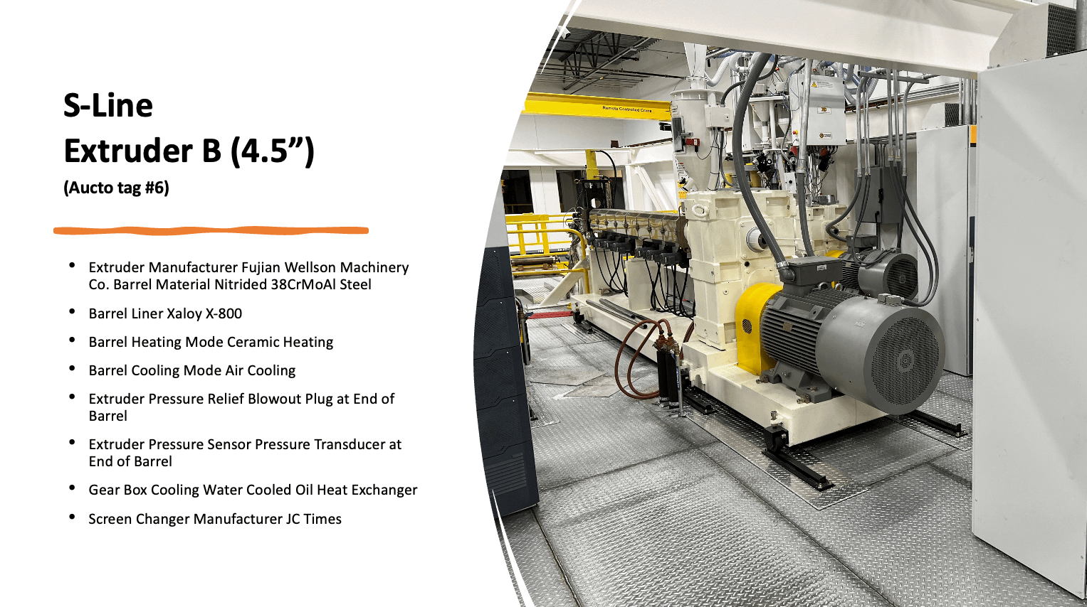 2020 FUJIAN WELLSON MACHINERY CO. EXTRUDER B BARREL MATERIAL NITRIDED 38CRMOAL STEEL 4.5"