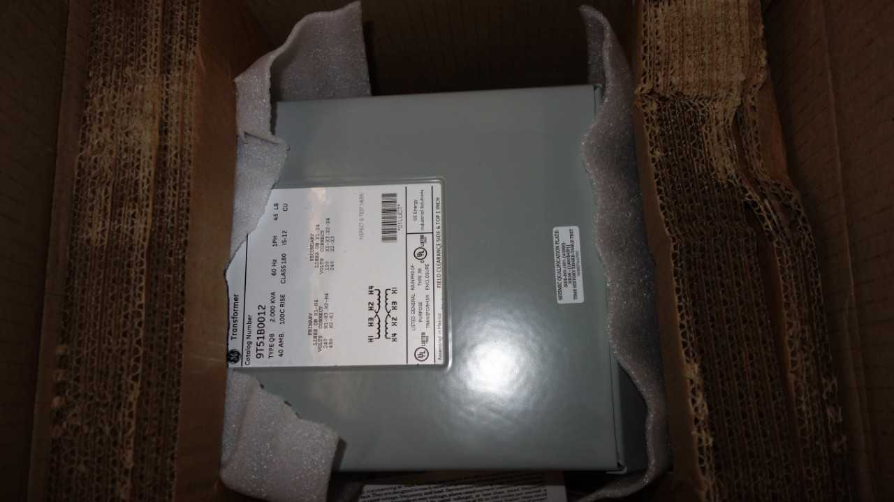 LOT OF 3 GE 9T51B0012 2KVA 480/120V-AC TRANSFORMERS - CONTROL TRANSFORMERS