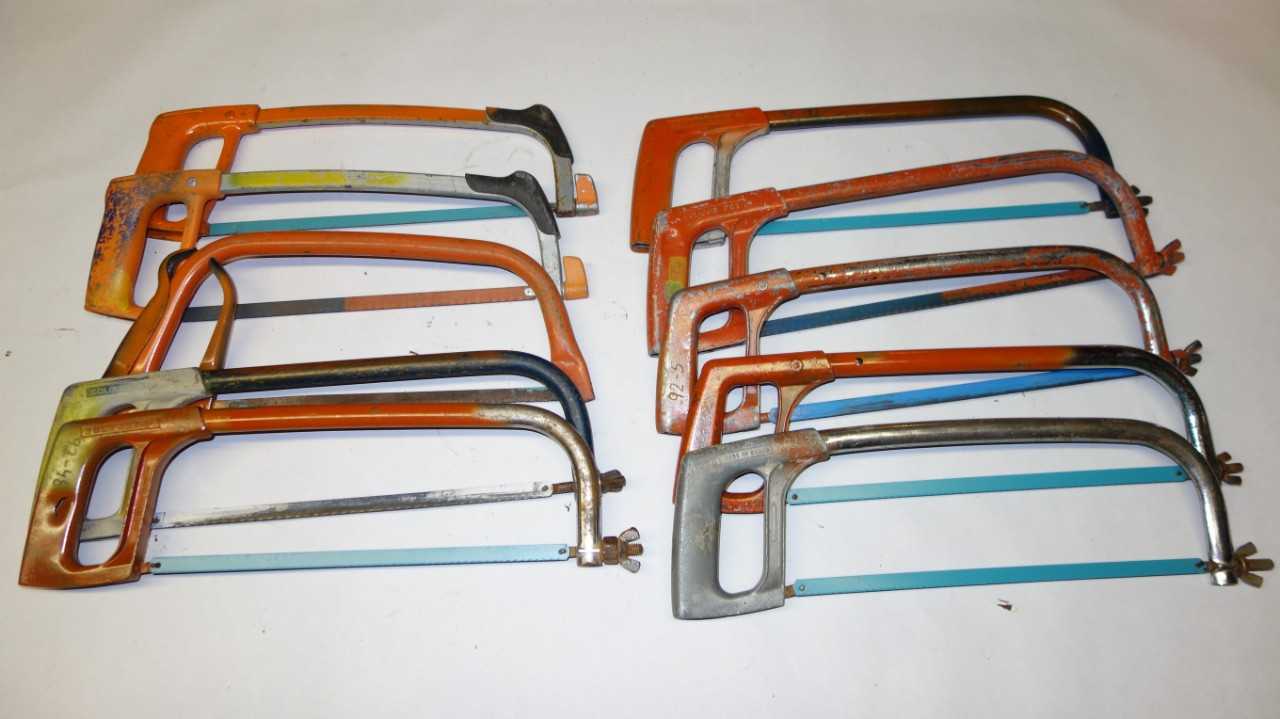 LOT OF 10 ASSORTED HACKSAWS - HAND TOOLS