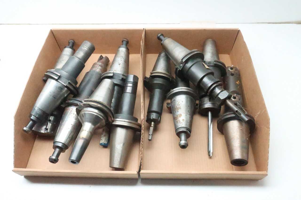 LOT OF ASSORTED CAT50 TOOL HOLDERS - ERICKSON - ELECTRIC POWER TOOLS