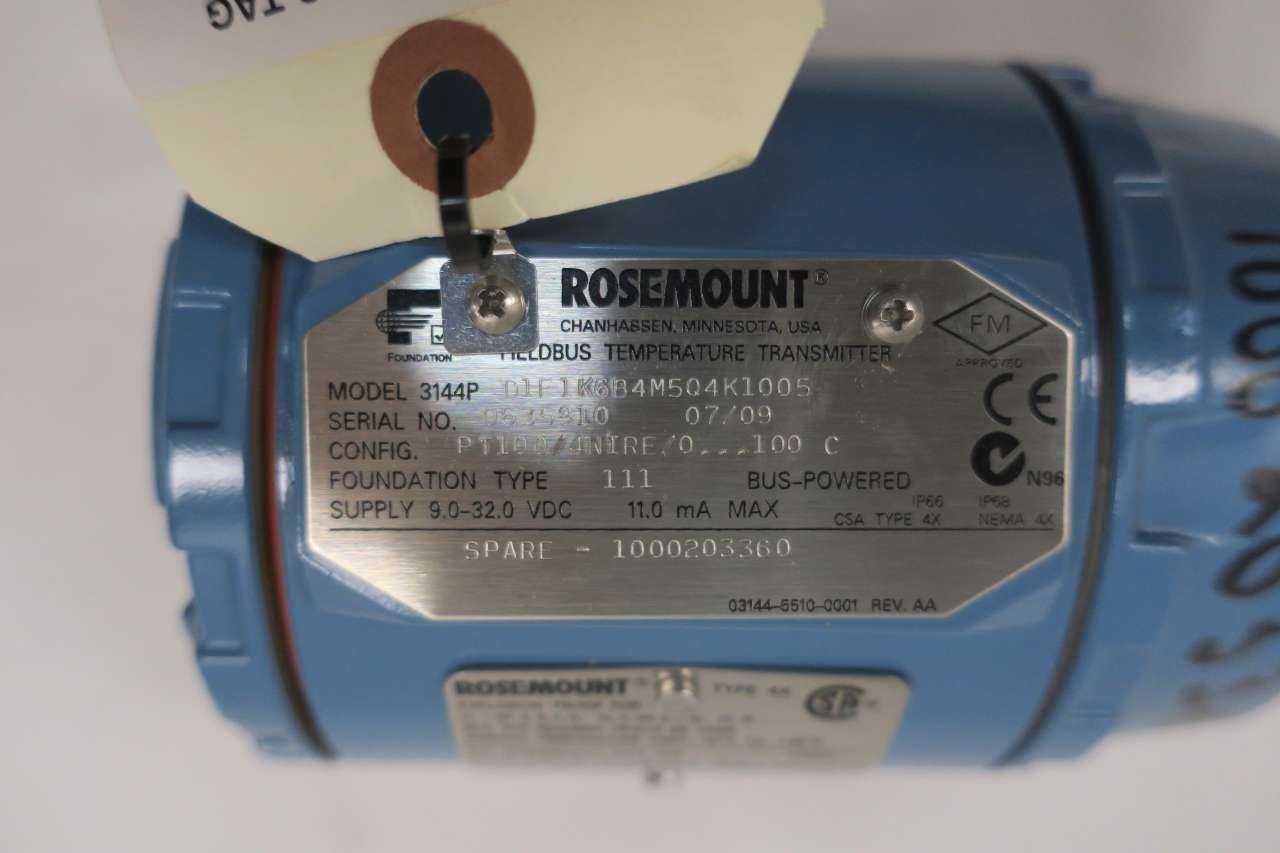 NEW ROSEMOUNT 3144PD1F1K6B4M5Q4K1005 TEMPERATURE TRANSMITTER 0-100C - INSTRUMENTATION