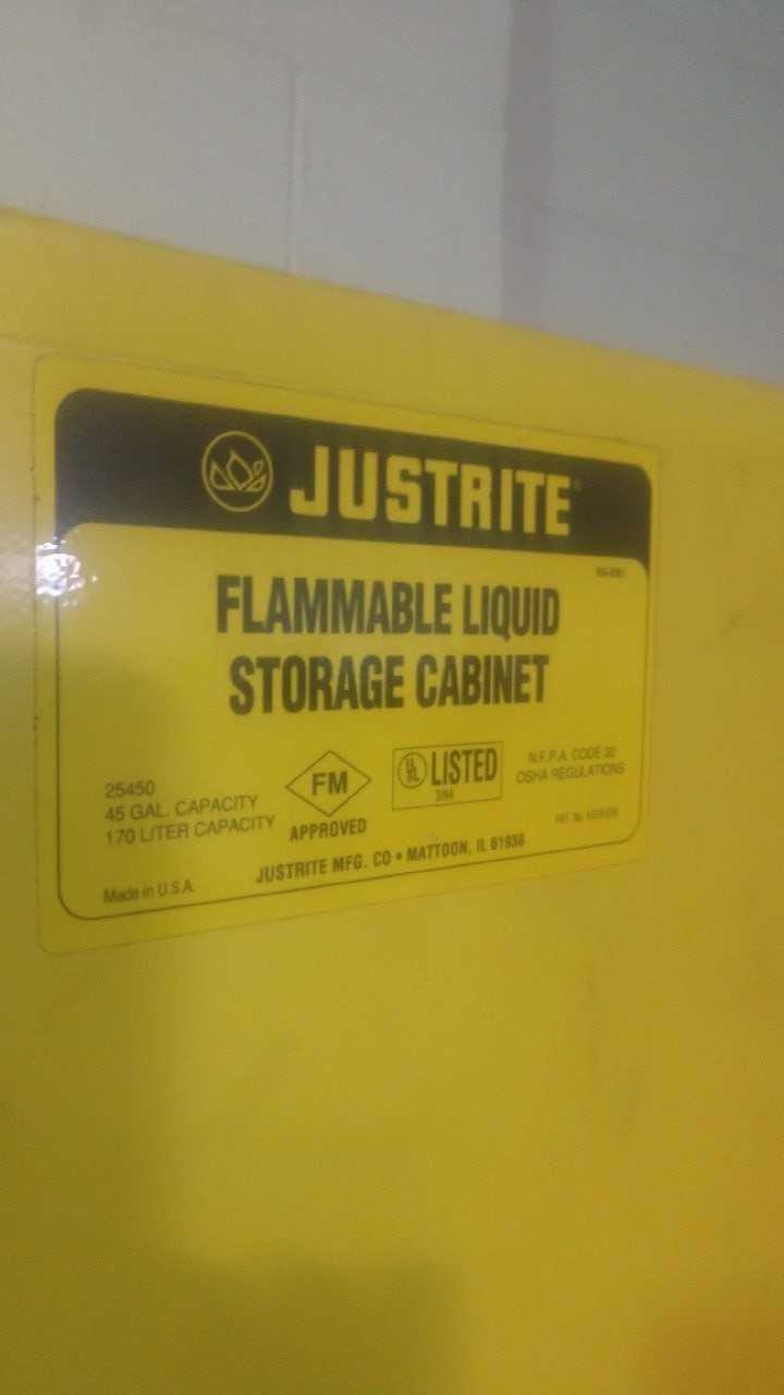 Justrite Flammable Cabinet - MISCELLANEOUS