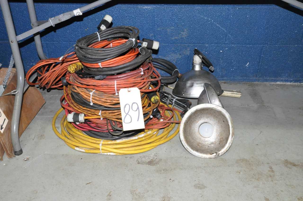 Extension Cords and Lights Under 1 Table - LIGHTING