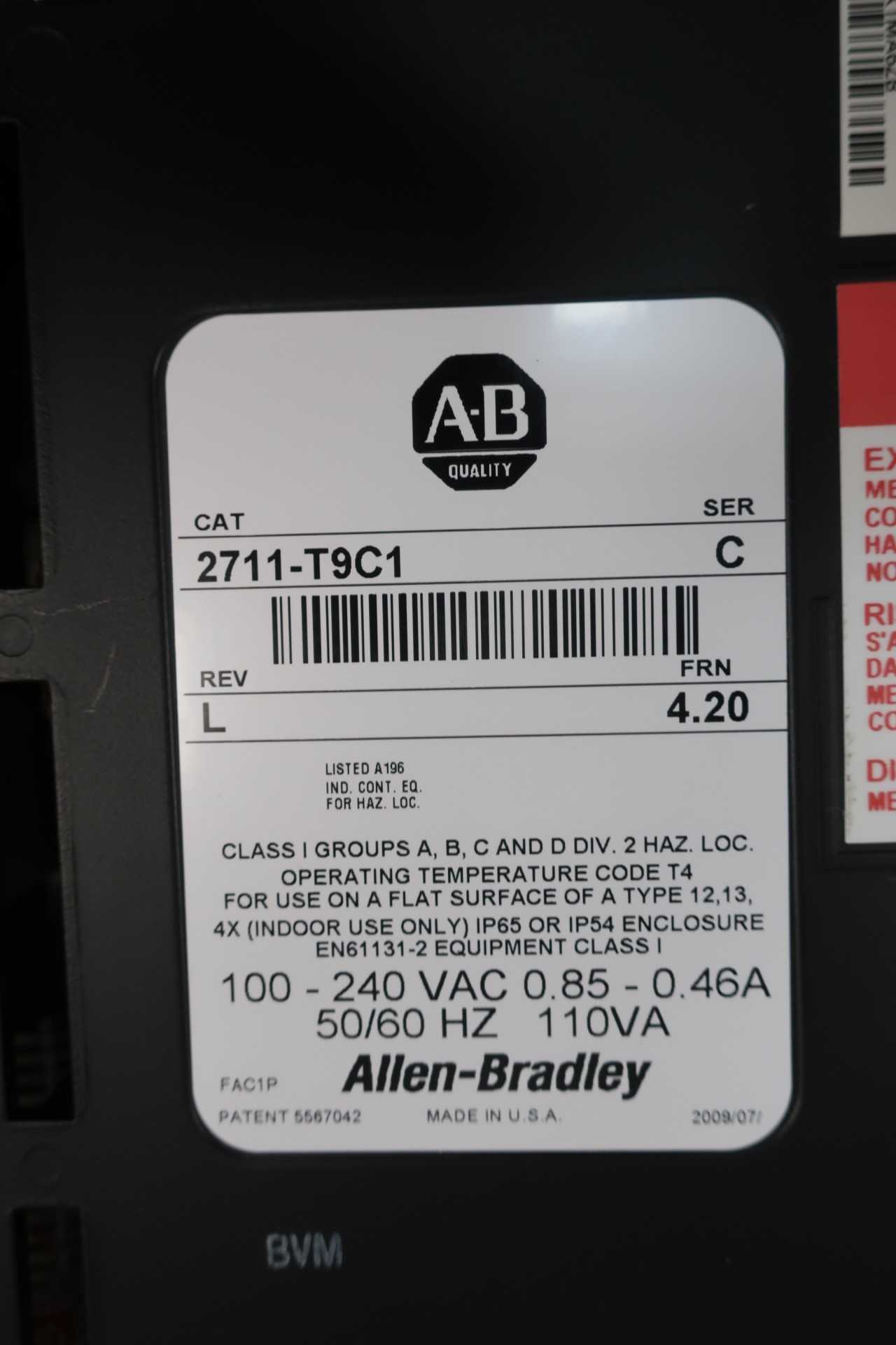 ALLEN BRADLEY 2711-T9C1 PANELVIEW 900 OPERATOR INTERFACE PANEL SER C - AUTOMATION & CONTROLS
