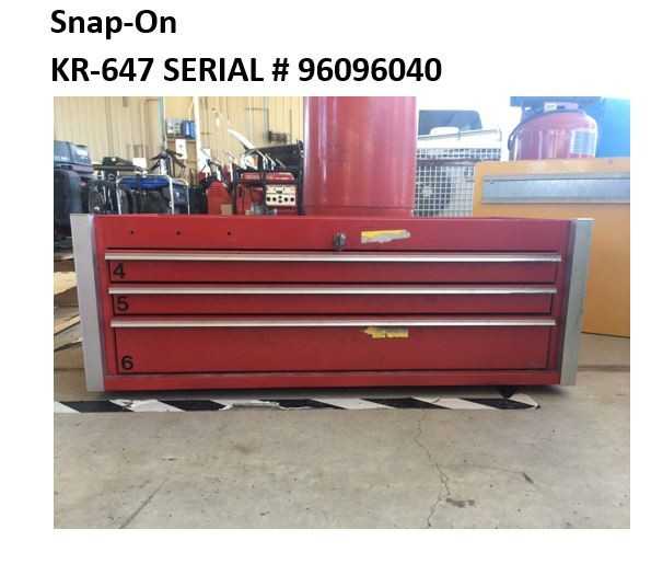 Snap-On KR-647 3 Drawer Toolbox - TOOL STORAGE