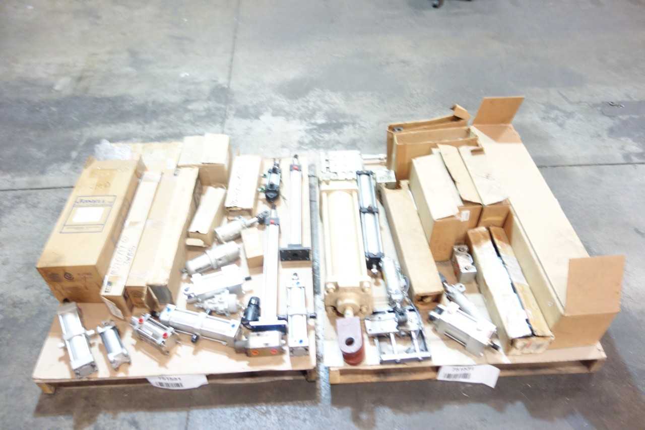 2 PALLETS OF ASSORTED PNEUMATIC CYLINDERS, PARTS, ACCESSORIES - PNEUMATIC CYLINDERS & ACTUATORS