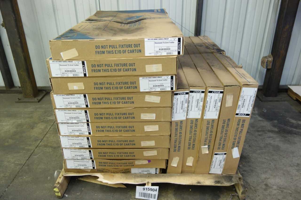 PALLET OF LITHONIA RECESSED T5 GRID TROFFER LIGHT FIXTURES - LIGHTING PALLET OF LITHONIA RECESSED T5 GRID TROFFER LIGHT FIXTURES - LIGHTING