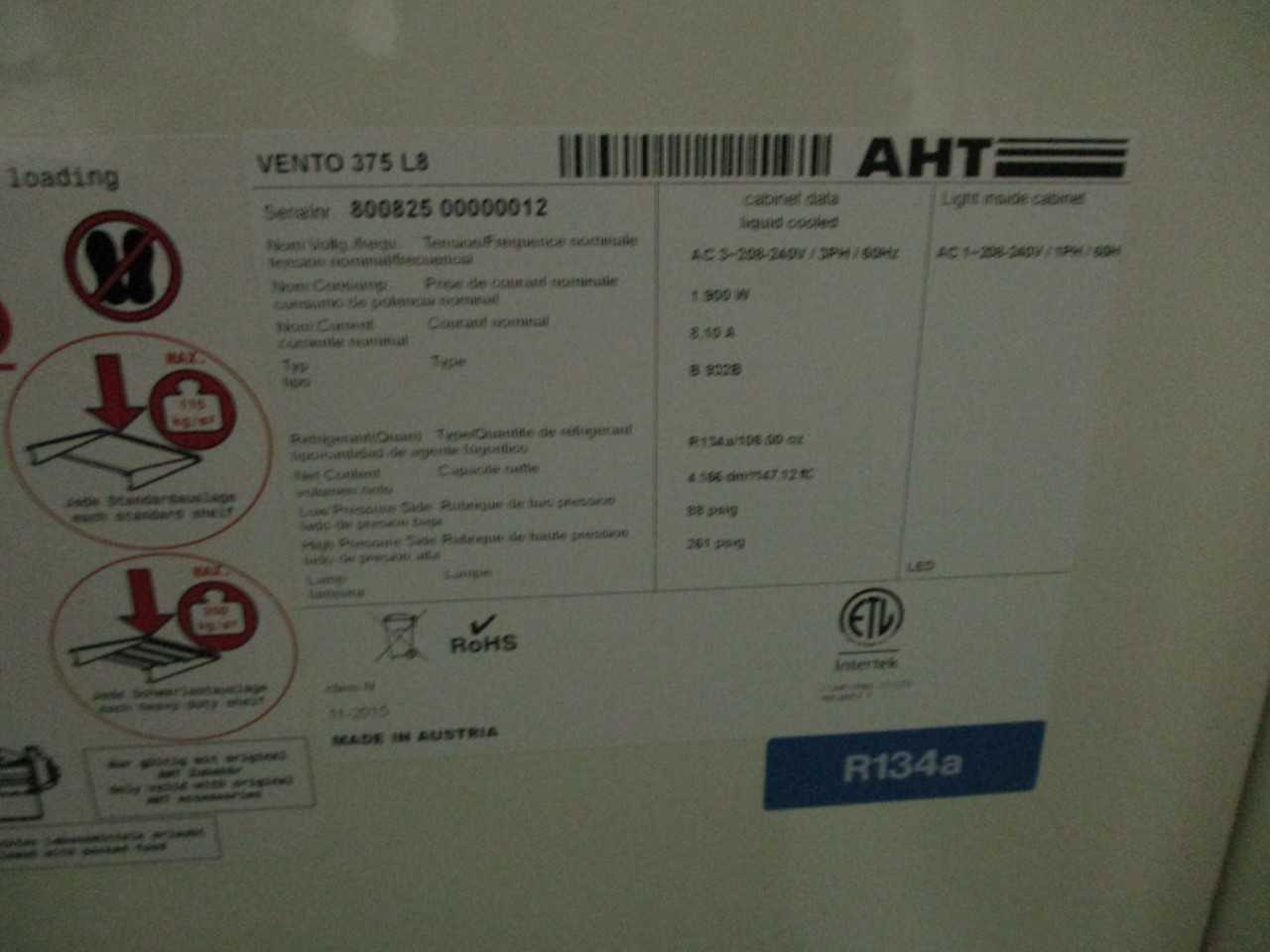 AHT Vento 375 L8 M1 Upright Chiller - FOOD & BEVERAGE