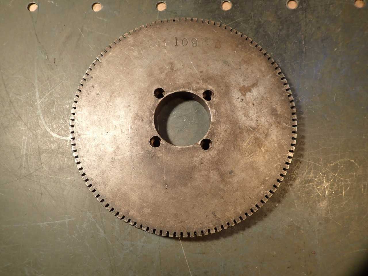 6" OD Super Spacer Dividing Head Index 109 Stop Plate: 1-1/2" Center Hole - MILLING MACHINE PARTS