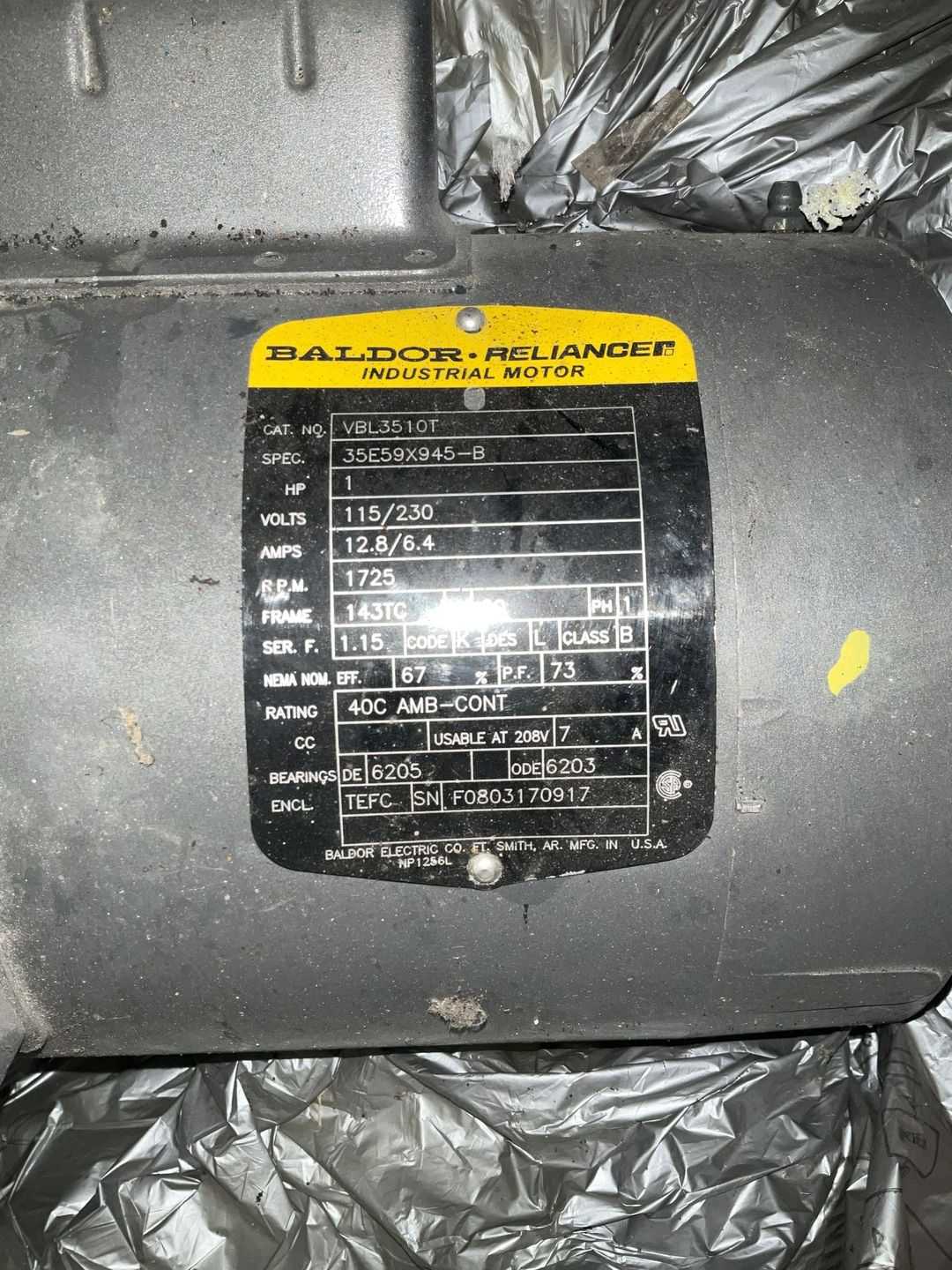 BALDOR RELIANCE VM3546T AC MOTOR - AC MOTOR