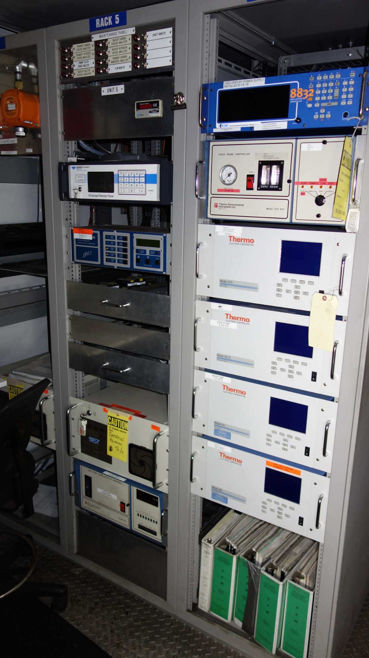 CONTENTS OF RACK, THERMO, ESC, TELEDYNE ANALYZERS - ANALYZER