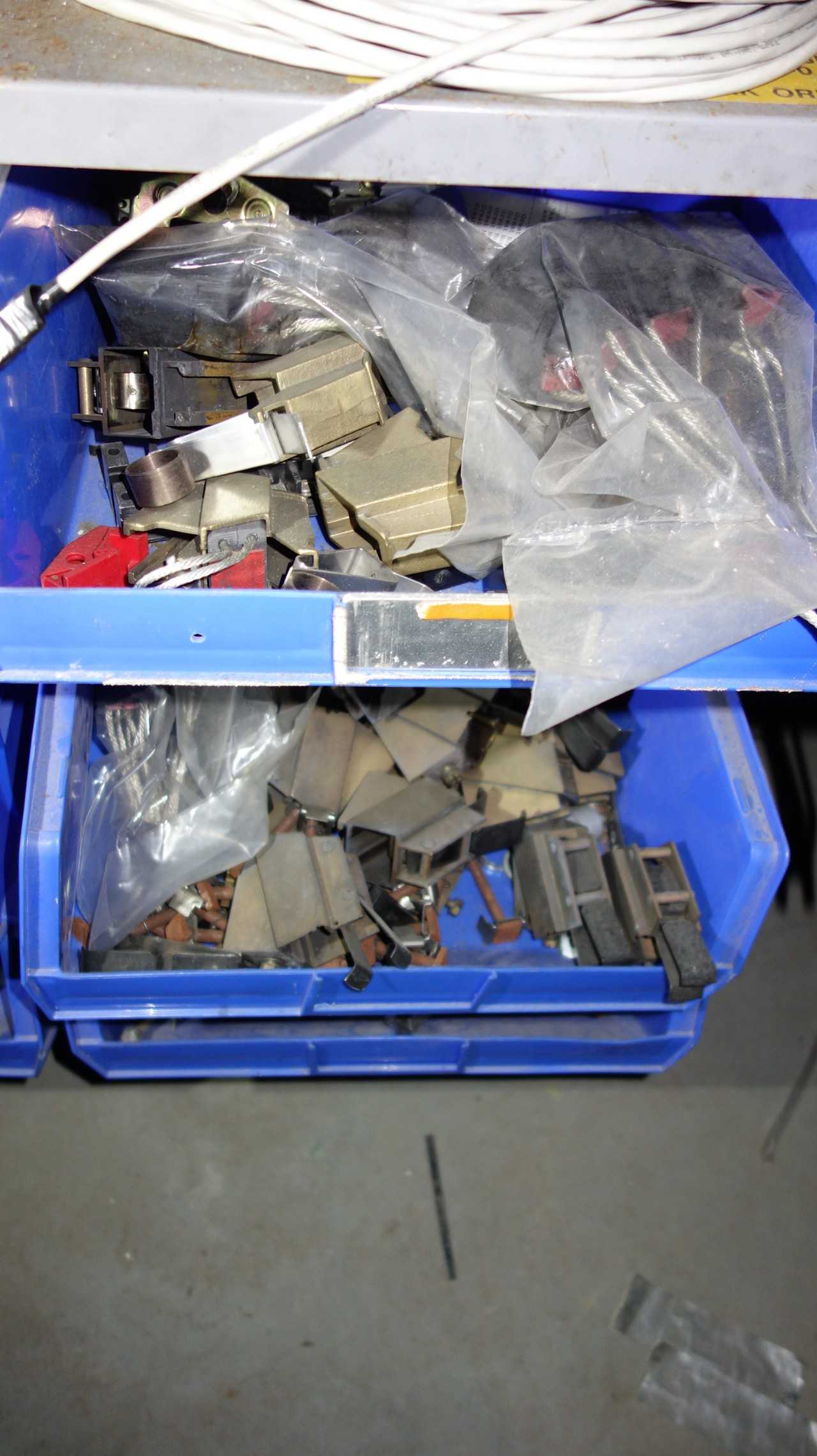 LOT OF NEW HELWIG ELECTRIC MOTOR BRUSHES w ROLLING CART - ELECTRIC MOTORS