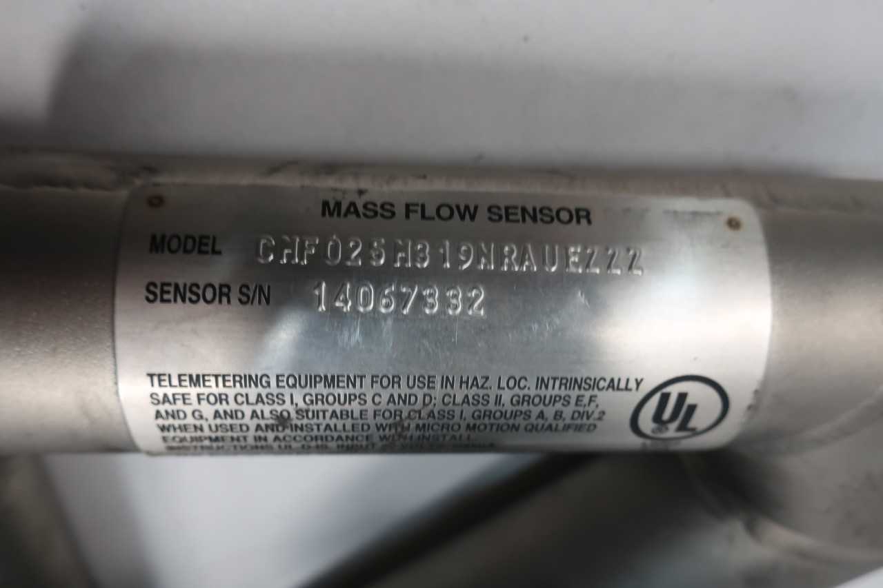 MICRO MOTION CMF025M319NRAUEZZZ MASS FLOW SENSOR - INSTRUMENTATION
