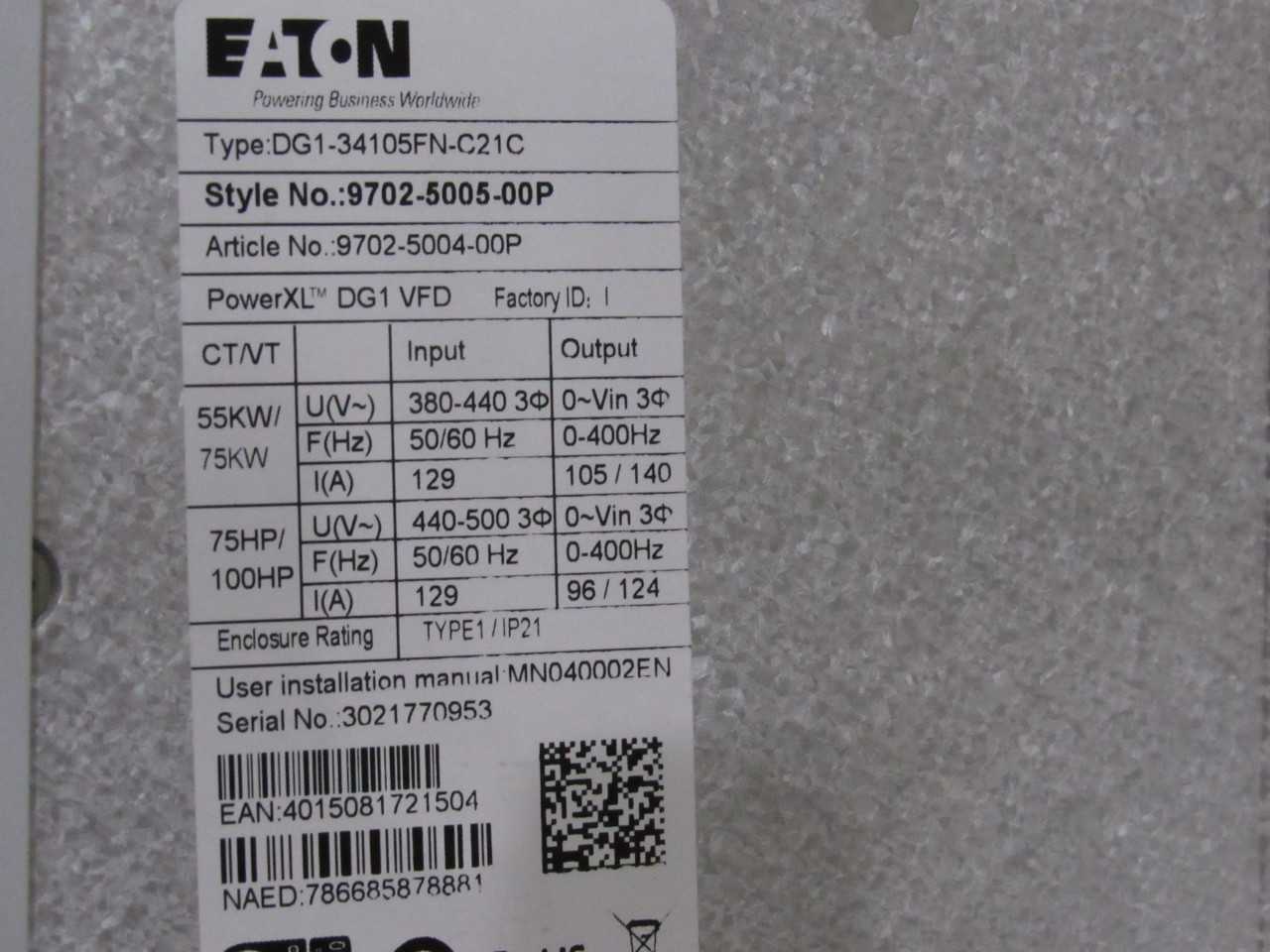 EATON DRIVE - MISCELLANEOUS