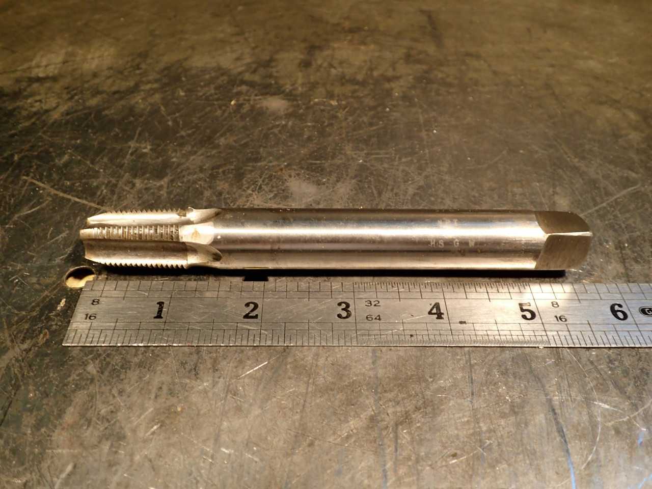 Wood & Spencer 3/8" NPT 5-1/2" Long Taper Hand Thread Tap: 4-Flute, HS-GW - MACHINING ACCESSORIES & TOOLING