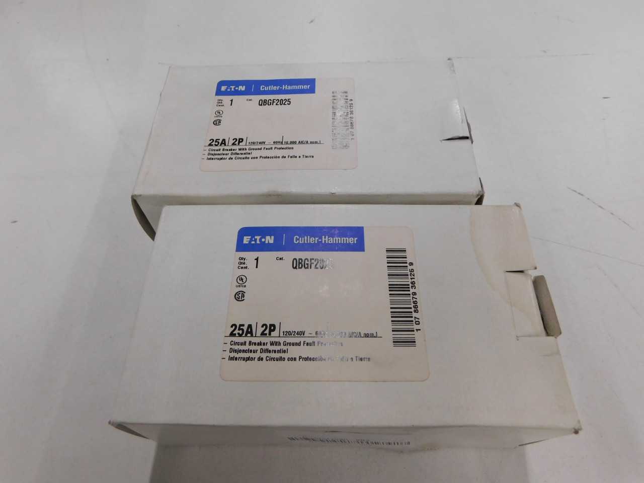 Lot of Quantity 2x QBGF2025 MCB/Residential Circuit Breakers - CIRCUIT BREAKERS