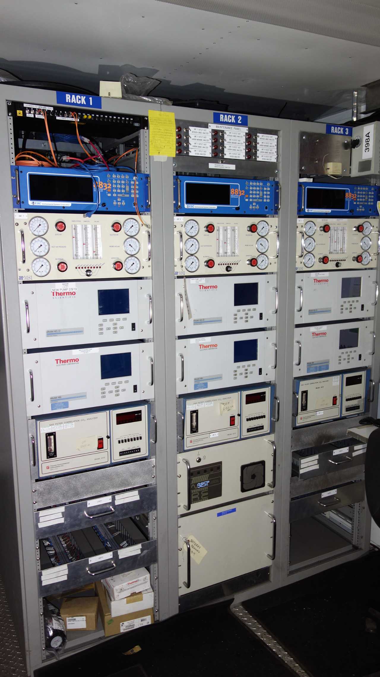 CONTENTS OF 3X RACKS, THERMO SCIENTIFIC ANALYZERS - PALLET RACKING