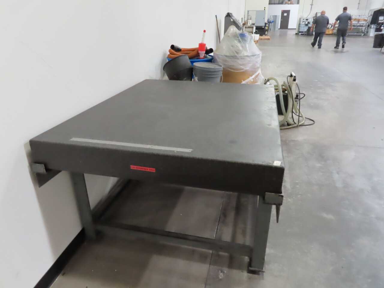 60" X 48" X 10" granite surface plate and stand - MACHINING ACCESSORIES & TOOLING