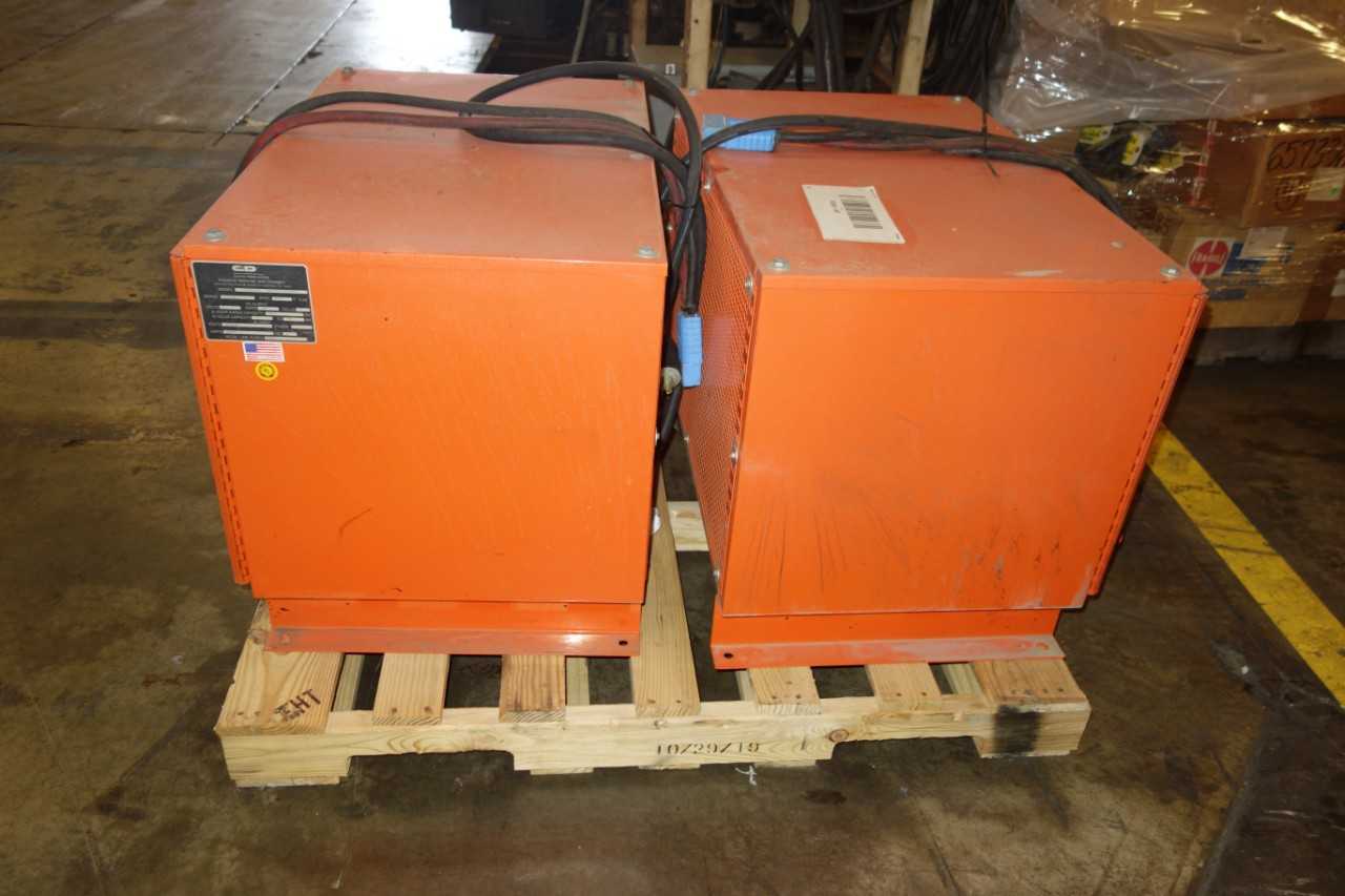LOT OF 2 FERRO FIVE BATTERY CHARGERS, 36 V OUTPUT - ELECTRICAL COMPONENTS