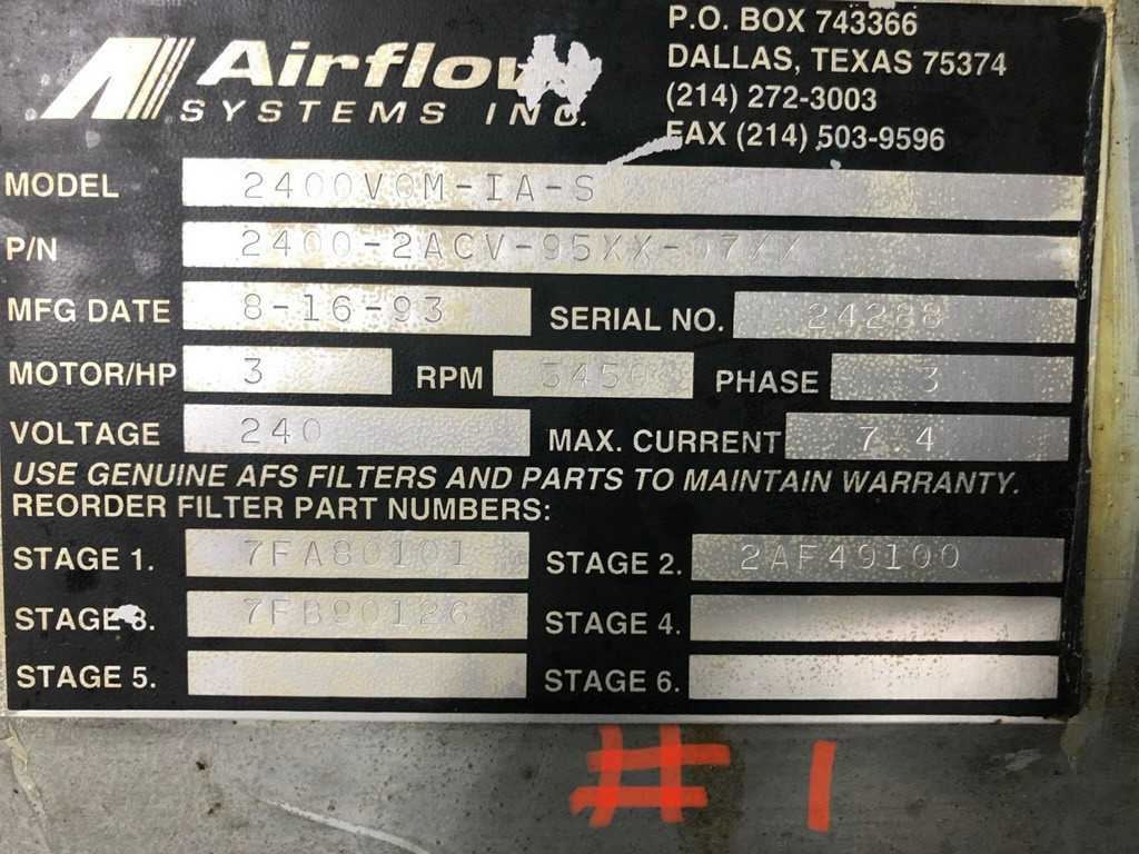 Lot of 7 Airflow Systems 2400VOM Coolant Mist Extractors 230/240v - MACHINING ACCESSORIES & TOOLING