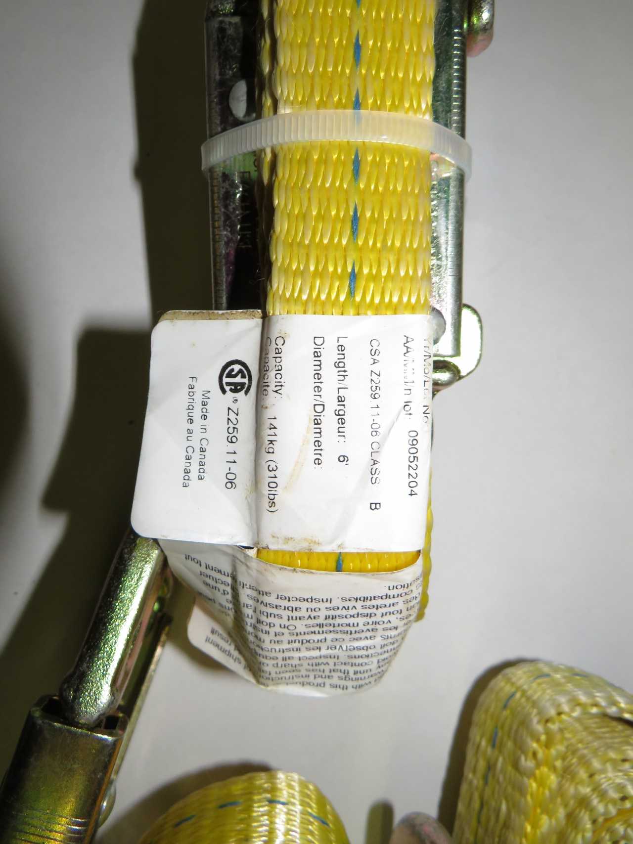 LOT OF 6 PROTECTA AL305CPW-6 P 6' POSITIONING LANYARD - LIFTING EQUIPMENT