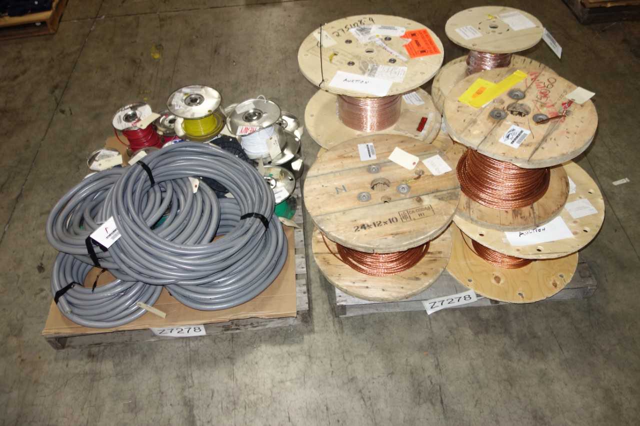 2 PALLETS OF ASSORTED WIRE/CABLE - ELECTRICAL COMPONENTS