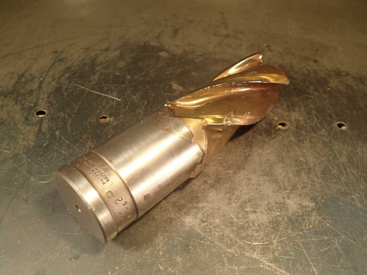 Putnam 2" Resharpened to 1.88" 4-Flute HSS End Mill: 3-3/4" LOC, 2" Shank, USA - MACHINE TOOLING