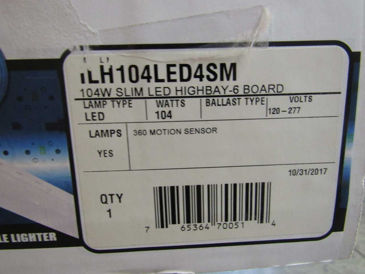 Atlas ILH104LED4SM Lighting Fixture LED Lamp 120-277VAC 104 Watts - LIGHTING