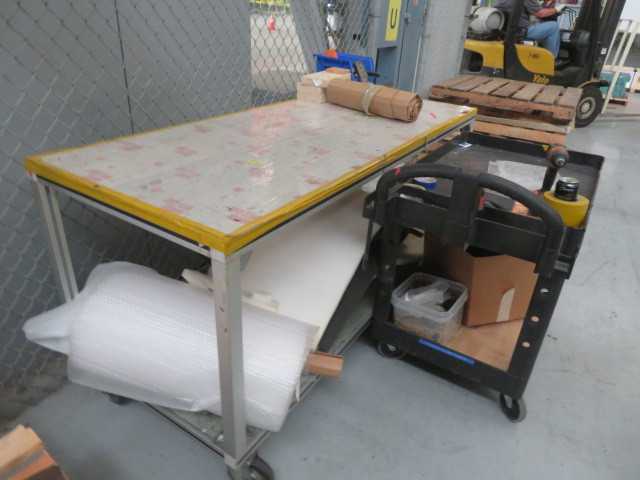 Wilton Vice and (2) Aluminum Tables on WHeels (1) vice - MISCELLANEOUS
