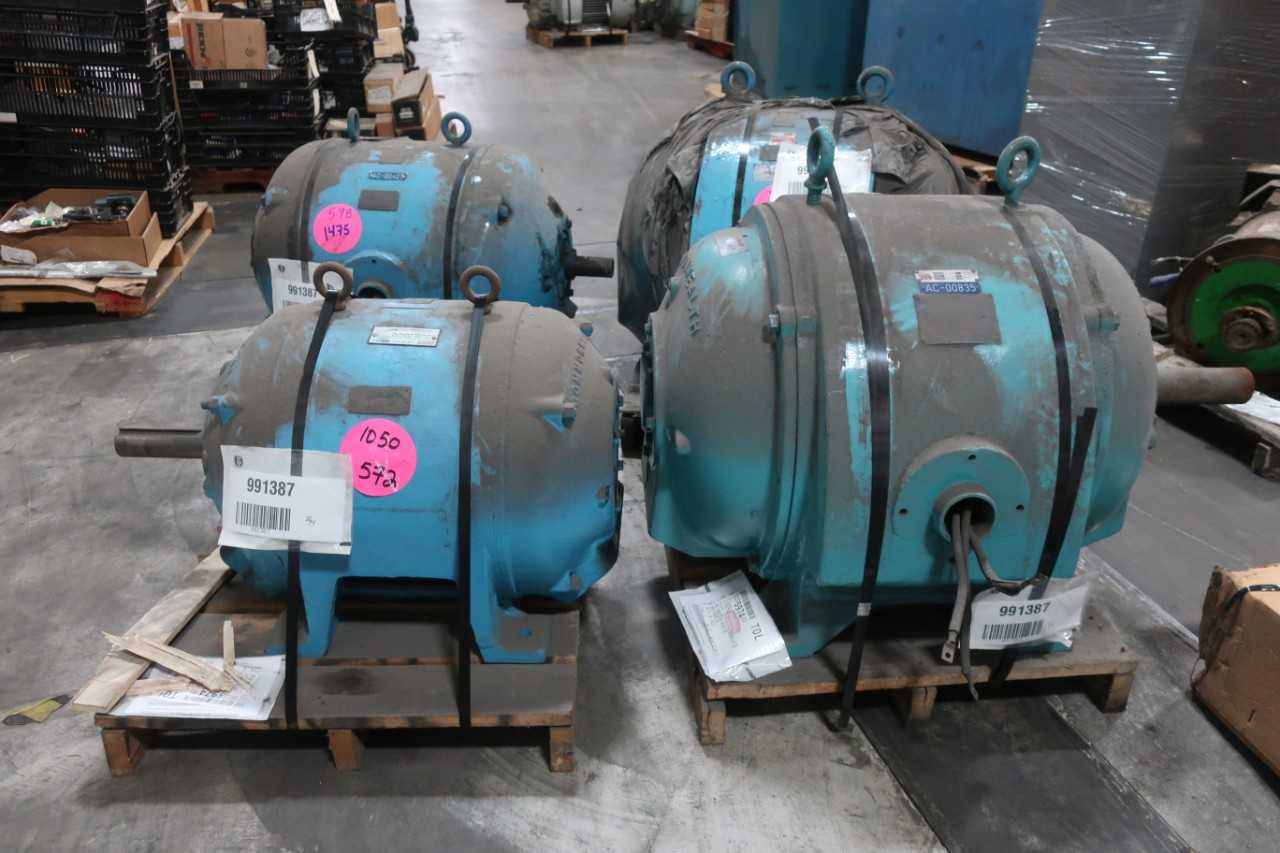 LOT OF 4 ASSORTED 550V AND 575V ELECTRIC MOTOR - ELECTRIC MOTORS