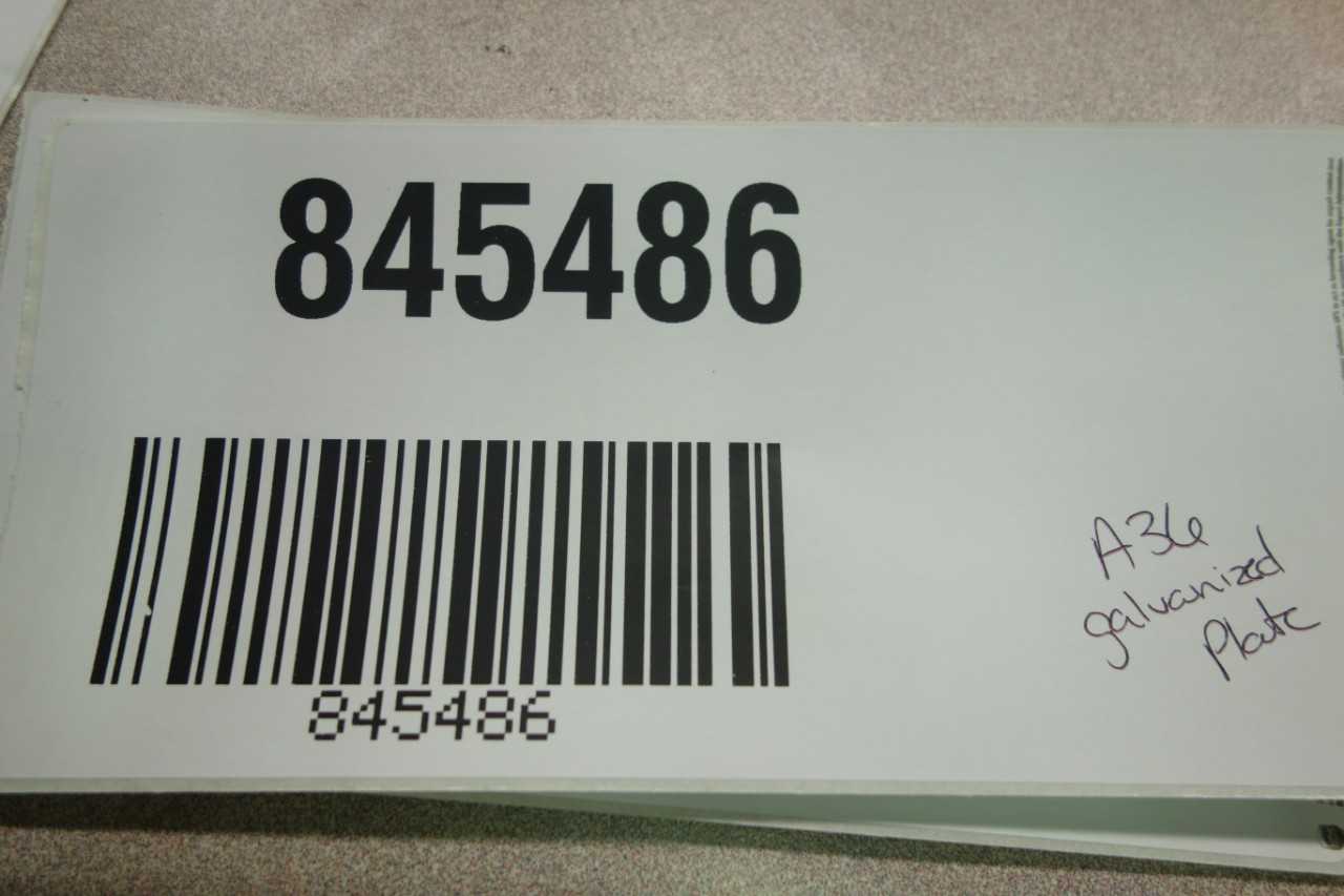 LOT OF A36 GALVANIZED CARBON STEEL PLATE