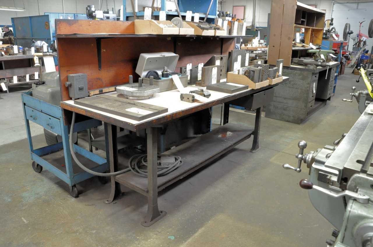 3 Wood Topped Work Benches Contents Not Included Not to Be Removed Until Empty - PLANT & FACILITY
