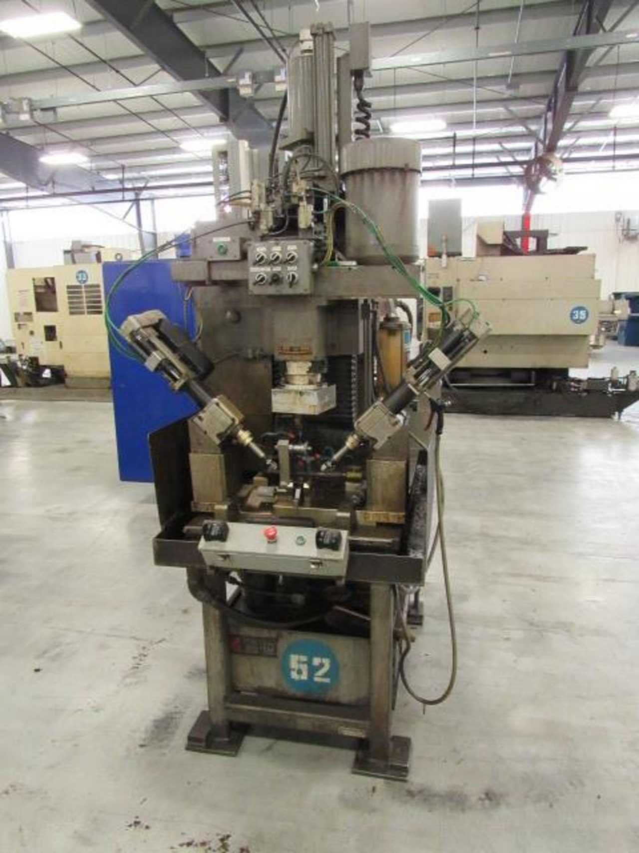 GRAFTON GMQ 3-SPINDLE HYDRAULIC DRILL WITH PALM CONTROLS COOLANT TANK - PROCESS EQUIPMENT GRAFTON GMQ 3-SPINDLE HYDRAULIC DRILL WITH PALM CONTROLS COOLANT TANK - PROCESS EQUIPMENT