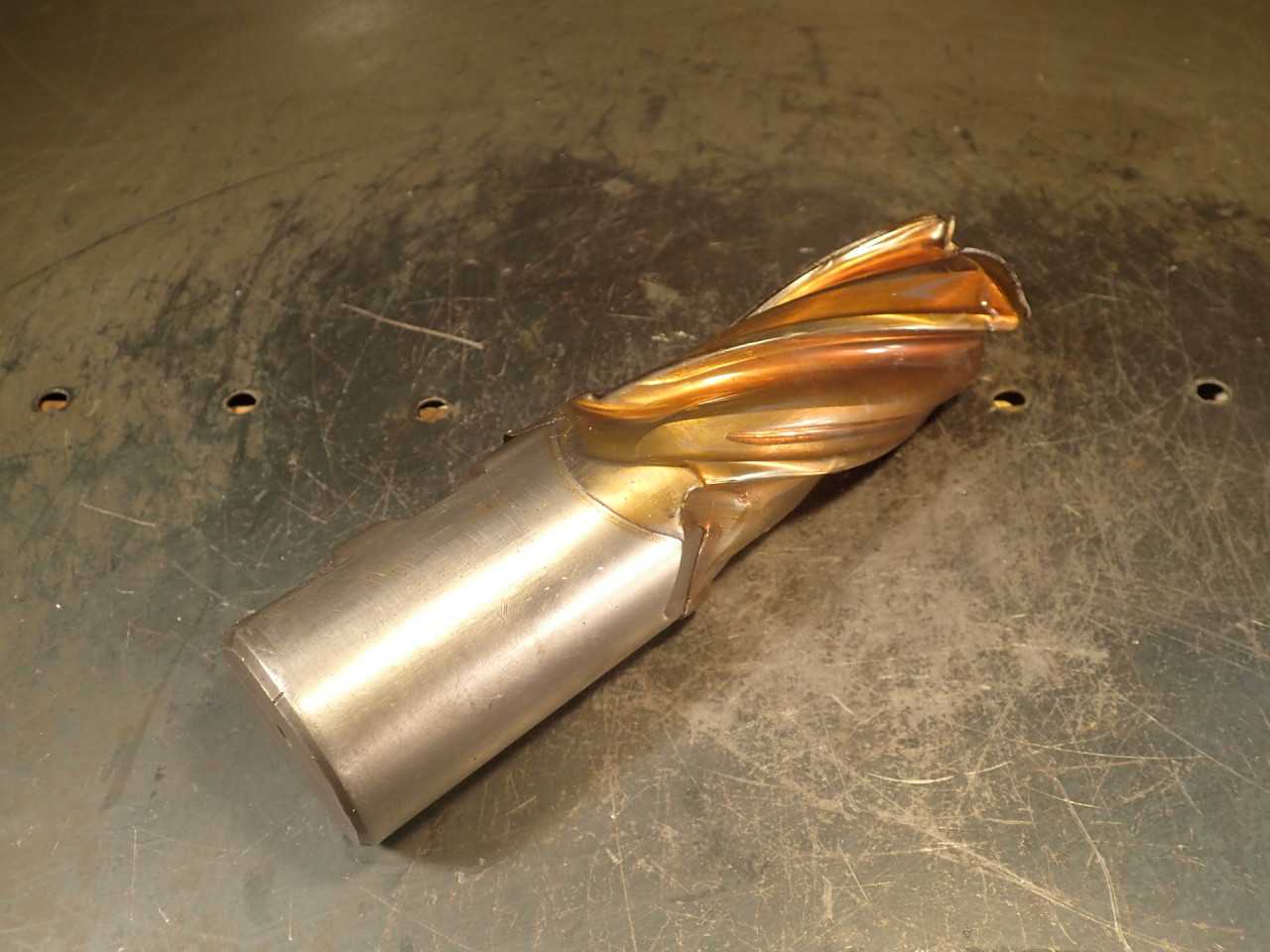 2" Resharpened to 1.89" 4-Flute HSS End Mill: 3-3/4" LOC, 2" Shank - MACHINE TOOLING